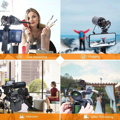 COMICA VM20 Shotgun Microphone, Professional Super Cardioid Microphone with Shock Mount, Camera Microphone For Video Record Ai-TechWorld 