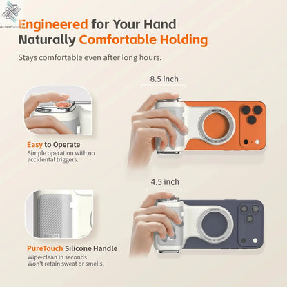 COMITOK Magnetic Phone Camera Hand Grip Smart Holder with Remote Control for Iphone & Android Shooting Aid Accessory Ai-TechWorld 