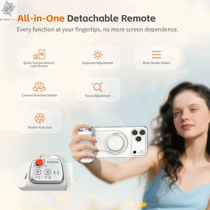 COMITOK Magnetic Phone Camera Hand Grip Smart Holder with Remote Control for Iphone & Android Shooting Aid Accessory Ai-TechWorld 