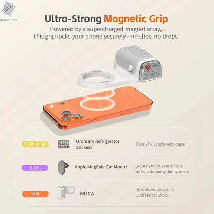 COMITOK Magnetic Phone Camera Hand Grip Smart Holder with Remote Control for Iphone & Android Shooting Aid Accessory Ai-TechWorld 