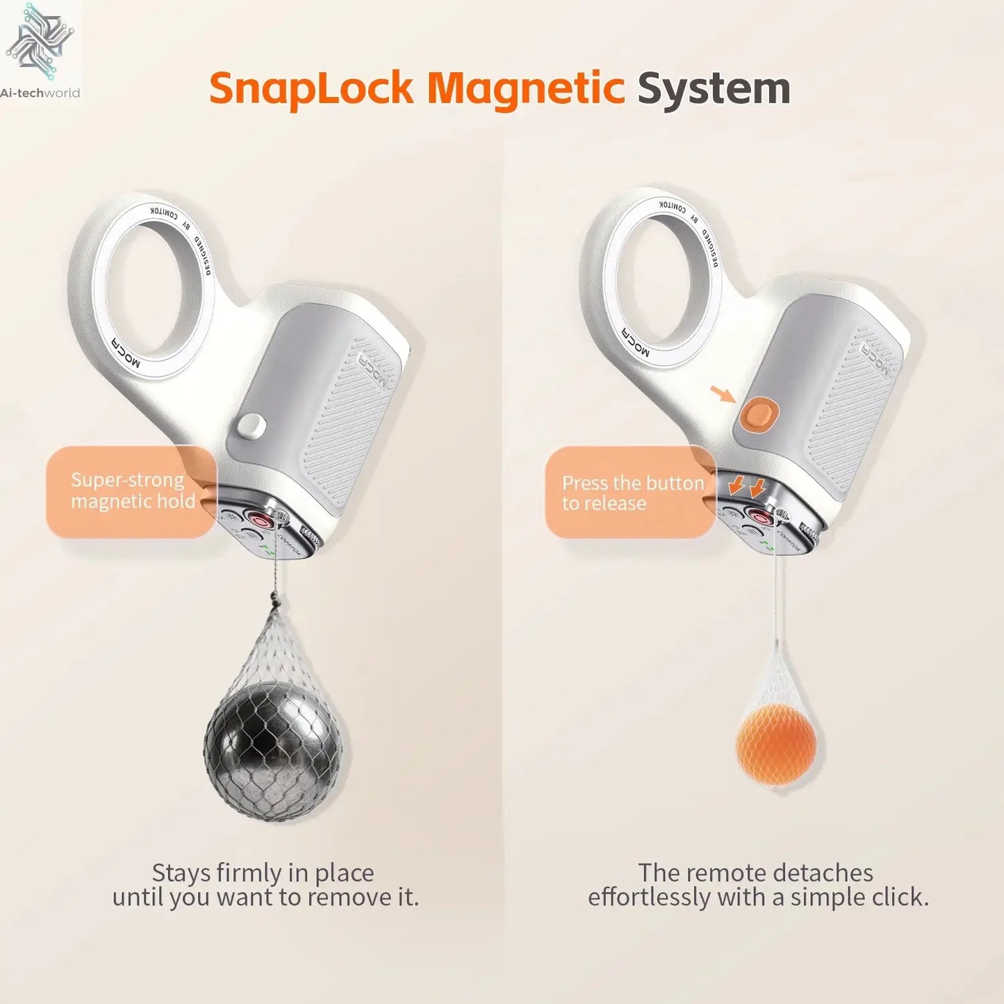 COMITOK Magnetic Phone Camera Hand Grip Smart Holder with Remote Control for Iphone & Android Shooting Aid Accessory Ai-TechWorld 