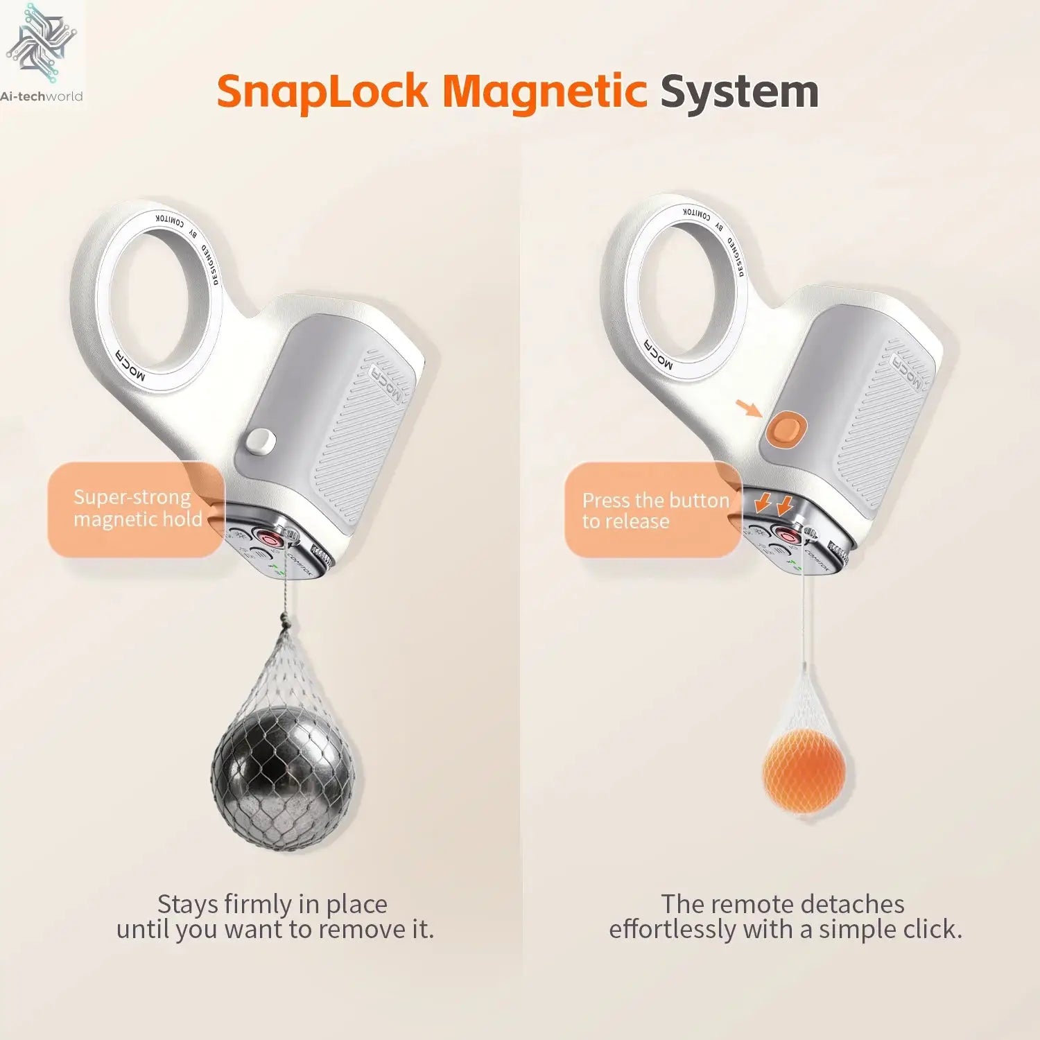 COMITOK Magnetic Phone Camera Hand Grip Smart Holder with Remote Control for Iphone & Android Shooting Aid Accessory Ai-TechWorld 