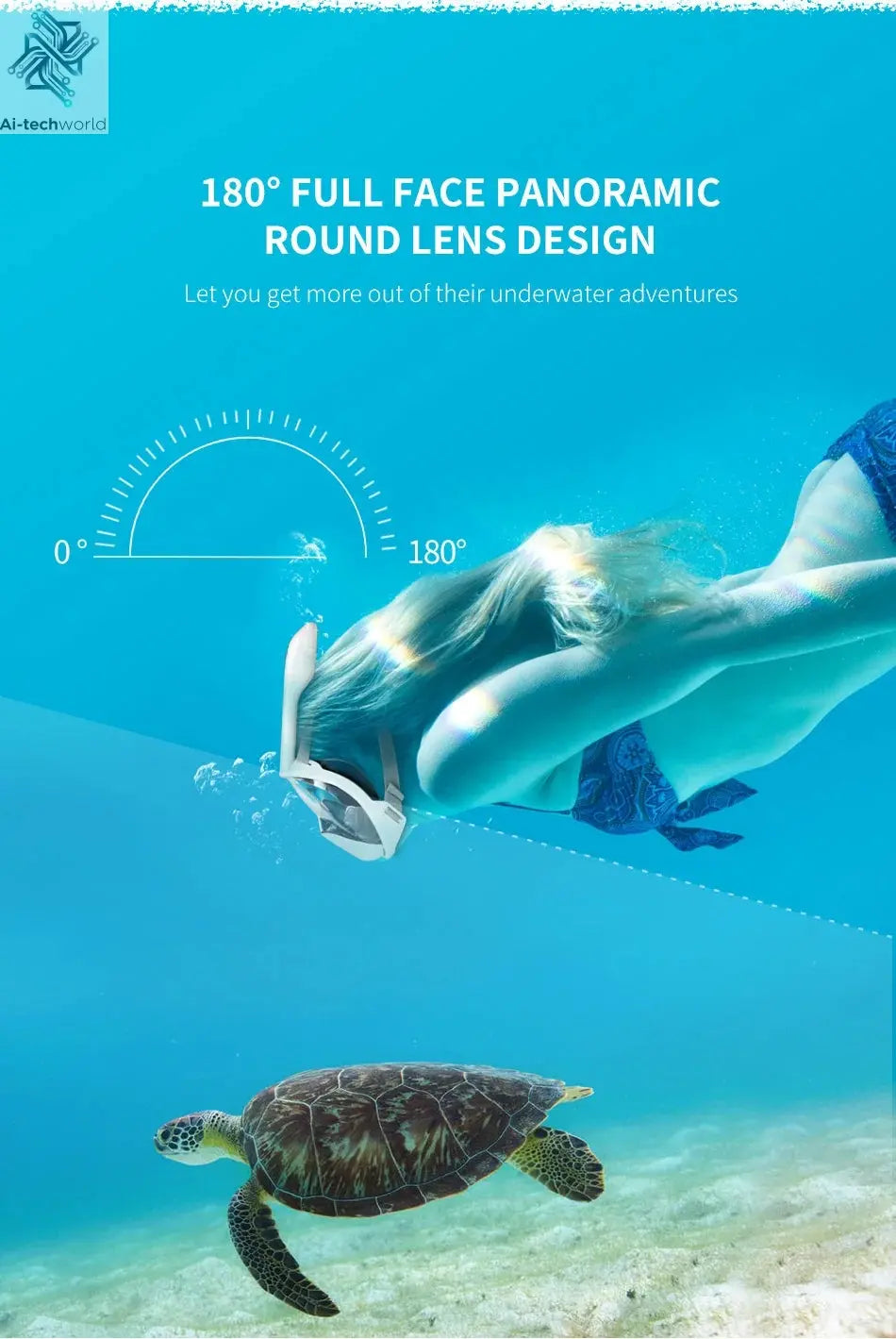 COPOZZ Professional Snorkeling Diving Mask Underwater Scuba Full Face Snorkel Mask Anti Fog Goggles for Adult Swimming Equipment Ai-TechWorld 