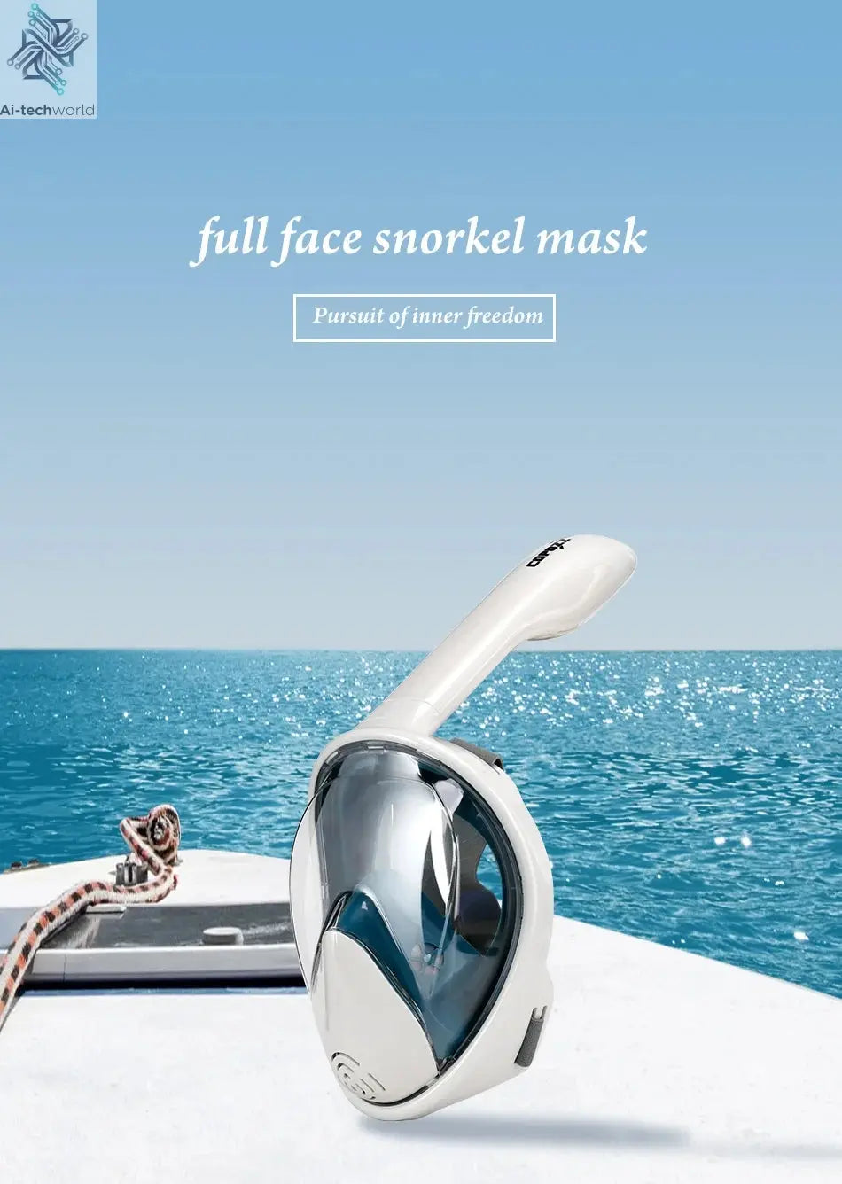 COPOZZ Professional Snorkeling Diving Mask Underwater Scuba Full Face Snorkel Mask Anti Fog Goggles for Adult Swimming Equipment Ai-TechWorld 