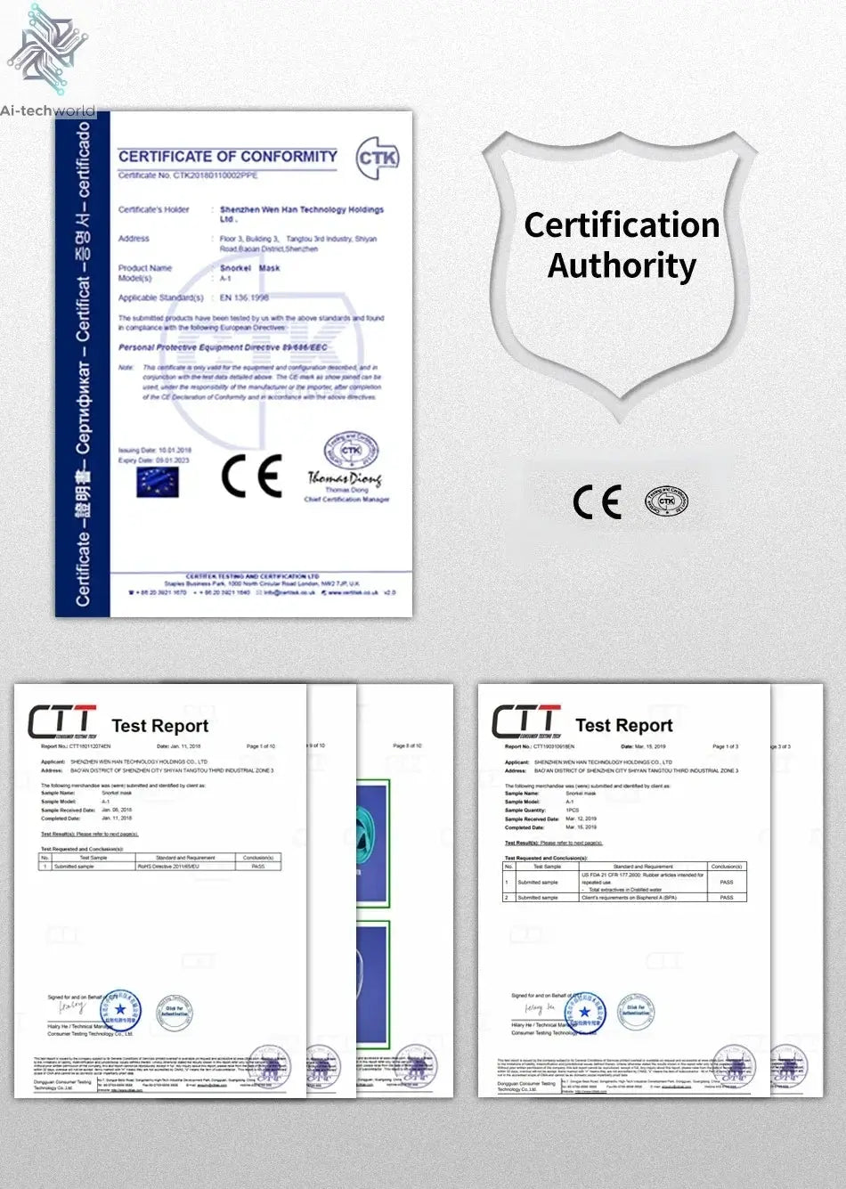 COPOZZ Professional Snorkeling Diving Mask Underwater Scuba Full Face Snorkel Mask Anti Fog Goggles for Adult Swimming Equipment Ai-TechWorld 