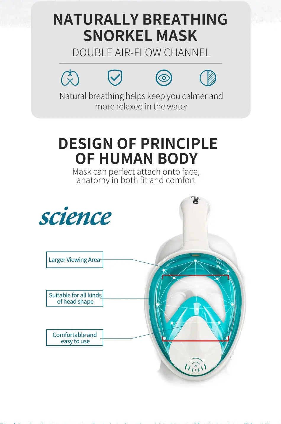 COPOZZ Professional Snorkeling Diving Mask Underwater Scuba Full Face Snorkel Mask Anti Fog Goggles for Adult Swimming Equipment Ai-TechWorld 