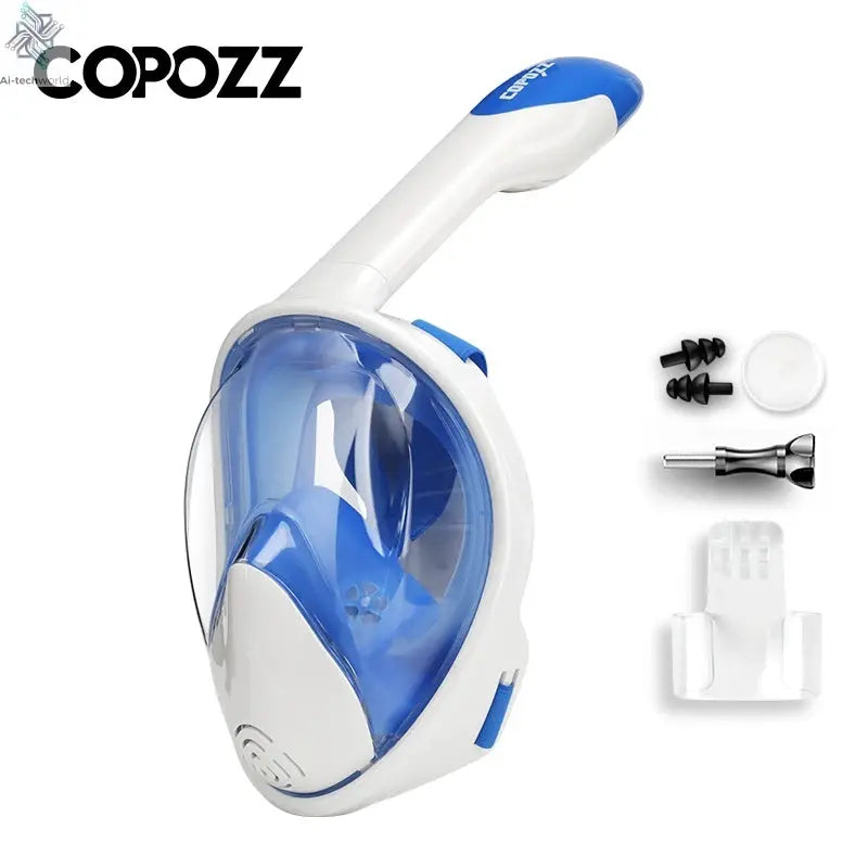 COPOZZ Professional Snorkeling Diving Mask Underwater Scuba Full Face Snorkel Mask Anti Fog Goggles for Adult Swimming Equipment Ai-TechWorld 