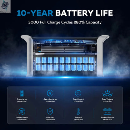 CTOLITY AP1000 Portable Power Station 1024Wh Lifepo4 Battery Solar Generator AC Outlets Pure Sinve Wave Energy Storage Supply Ai-TechWorld 