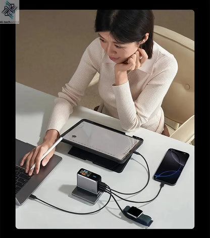 CUKTECH 10 GaN Super Charger Ultra 120W 100W MAX 4 Ports USB-C Charger For Xiaomi Samsung iPhone MacBook Laptop Ai-TechWorld 