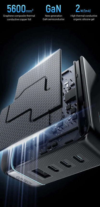 CUKTECH 10 GaN Super Charger Ultra 120W 100W MAX 4 Ports USB-C Charger For Xiaomi Samsung iPhone MacBook Laptop Ai-TechWorld 