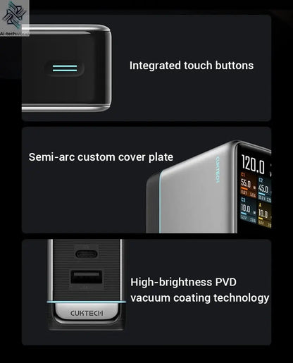 CUKTECH 10 GaN Super Charger Ultra 120W 100W MAX 4 Ports USB-C Charger For Xiaomi Samsung iPhone MacBook Laptop Ai-TechWorld 