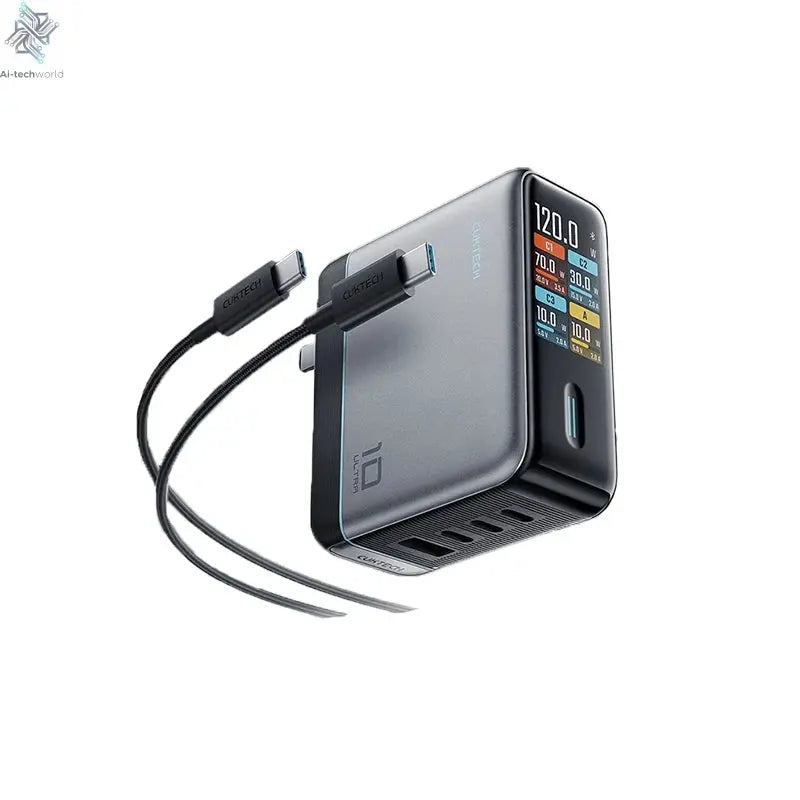 CUKTECH 10 GaN Super Charger Ultra 120W 100W MAX 4 Ports USB-C Charger For Xiaomi Samsung iPhone MacBook Laptop Ai-TechWorld 