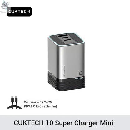 CUKTECH No.10 GaN Charger Mini 120W 3 Ports USB-C Charger Ai-TechWorld 
