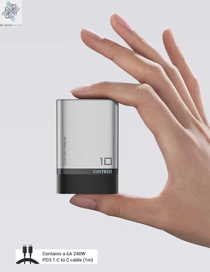 CUKTECH No.10 GaN Charger Mini 120W 3 Ports USB-C Charger Ai-TechWorld 