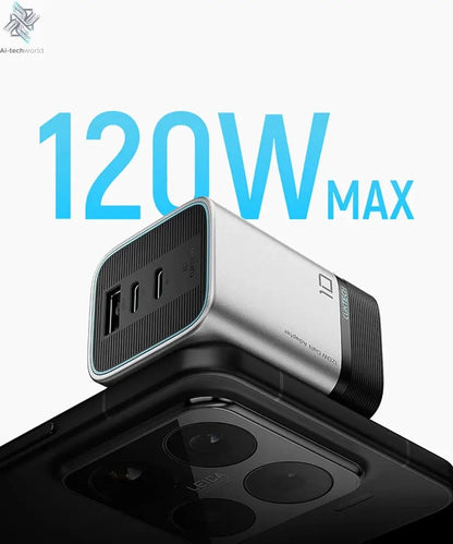 CUKTECH No.10 GaN Charger Mini 120W 3 Ports USB-C Charger Ai-TechWorld 