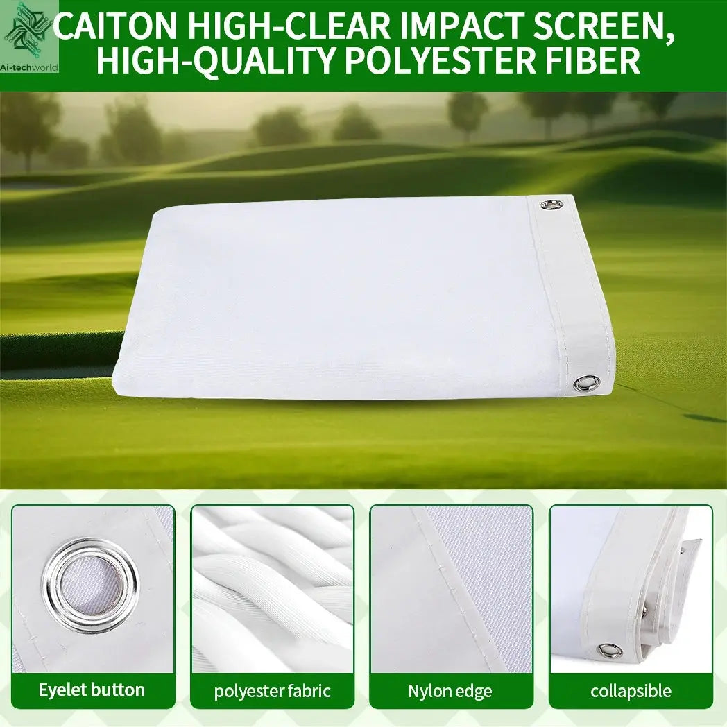 Caiton Golf Impact Screen - Silent HD, Tear-Resistant, Indoor & Outdoor Swing Training, Easy Setup, Anti-Strike, Various Sizes - Ai-TechWorld