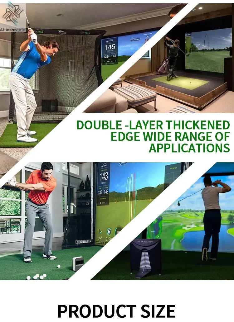 Caiton Golf Impact Screen - Silent HD, Tear-Resistant, Indoor & Outdoor Swing Training, Easy Setup, Anti-Strike, Various Sizes - Ai-TechWorld