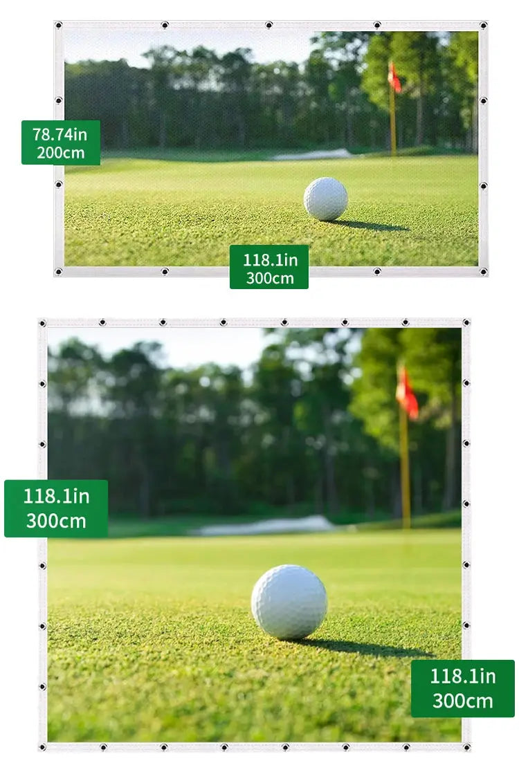 Caiton Golf Impact Screen - Silent HD, Tear-Resistant, Indoor & Outdoor Swing Training, Easy Setup, Anti-Strike, Various Sizes - Ai-TechWorld