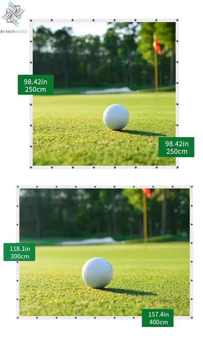 Caiton Golf Impact Screen - Silent HD, Tear-Resistant, Indoor & Outdoor Swing Training, Easy Setup, Anti-Strike, Various Sizes - Ai-TechWorld