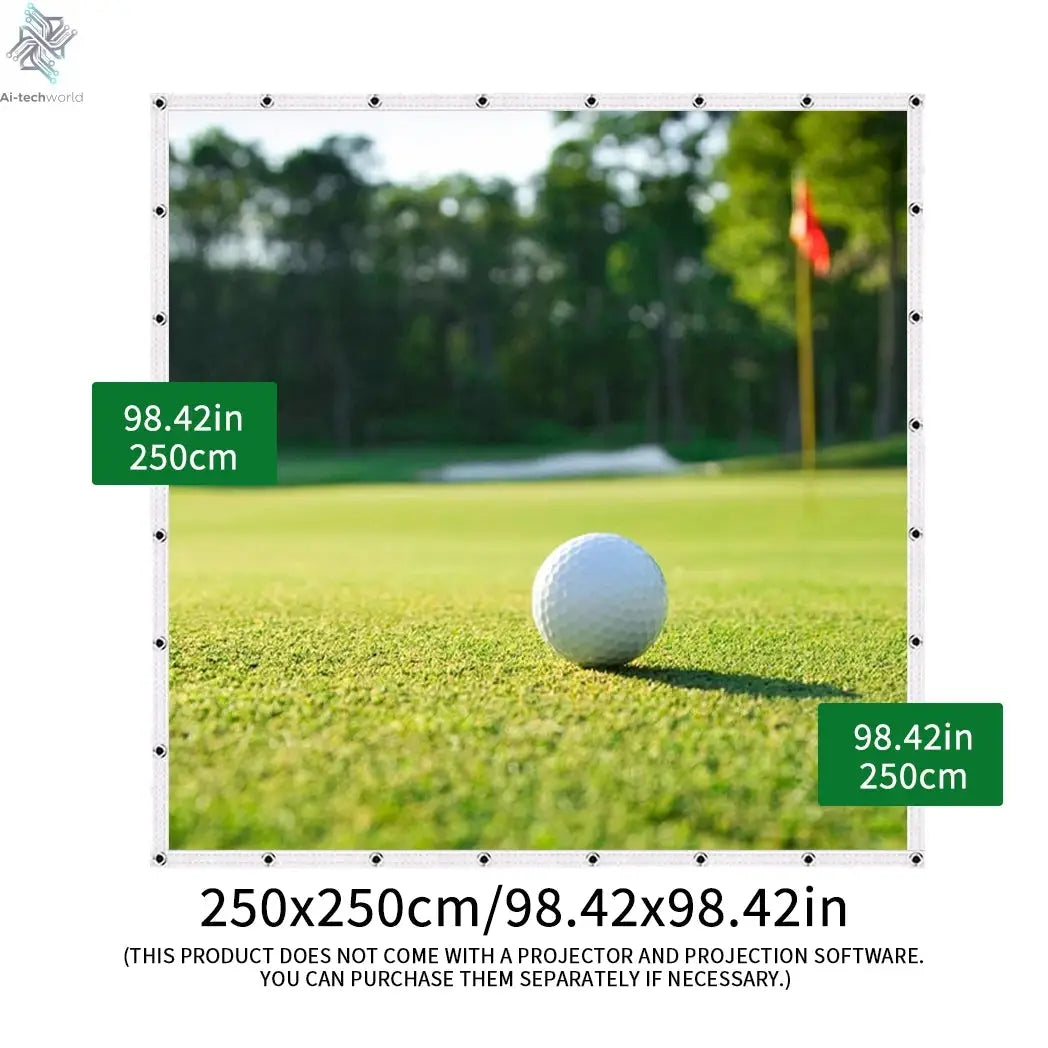 Caiton Golf Impact Screen - Silent HD, Tear-Resistant, Indoor & Outdoor Swing Training, Easy Setup, Anti-Strike, Various Sizes - Ai-TechWorld