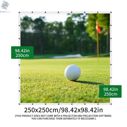 Caiton Golf Impact Screen - Silent HD, Tear-Resistant, Indoor & Outdoor Swing Training, Easy Setup, Anti-Strike, Various Sizes - Ai-TechWorld