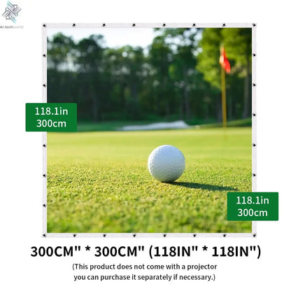 Caiton Golf Impact Screen - Silent HD, Tear-Resistant, Indoor & Outdoor Swing Training, Easy Setup, Anti-Strike, Various Sizes - Ai-TechWorld