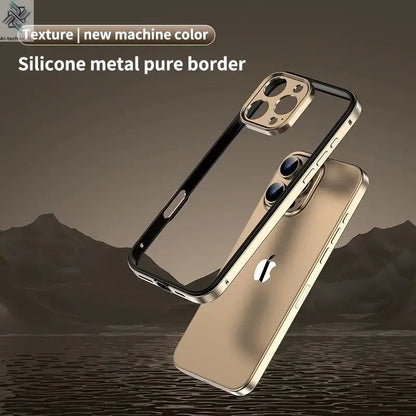 Camera Protection + Hybrid Silicone Frame Aluminum Metal Phone Case For iPhone 17 16 15 Pro Max 14 13 Better Heat Bumper Ai-TechWorld 