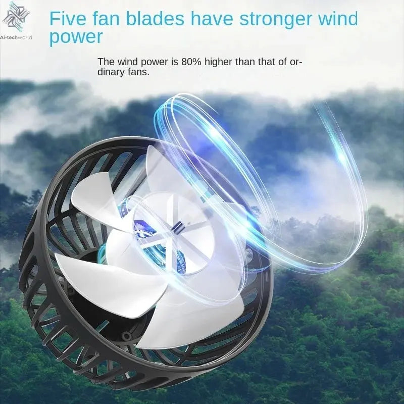 Car Fan 3-speed Car Seat Back Cooling Fan USB Charge Dual Head Fan 360 Degree Rotation Neck Cooler for Summer Car Accessories Ai-TechWorld