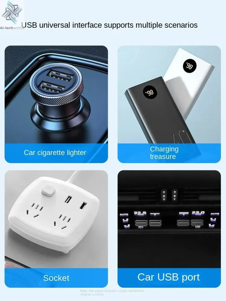 Car Fan 3-speed Car Seat Back Cooling Fan USB Charge Dual Head Fan 360 Degree Rotation Neck Cooler for Summer Car Accessories Ai-TechWorld