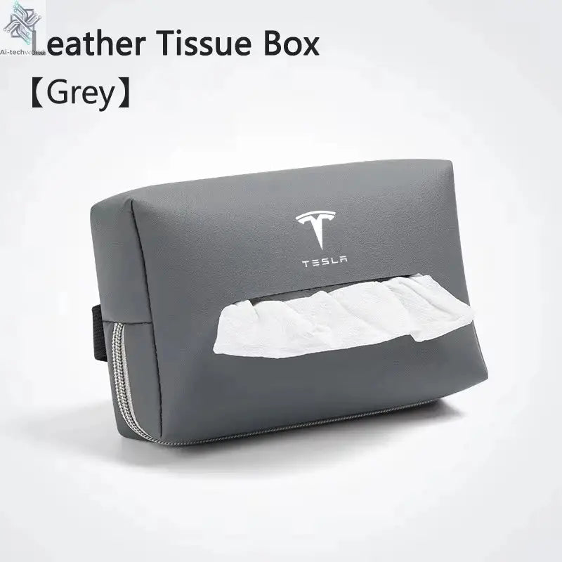 Car Interior Tissue Bag Seat Back Tissue Storage Box Holder Accessories For Tesla Model 3 Model S X Model Y Roadster SpaceX - Ai-TechWorld