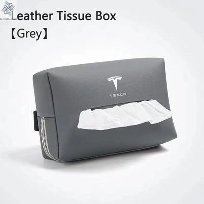 Car Interior Tissue Bag Seat Back Tissue Storage Box Holder Accessories For Tesla Model 3 Model S X Model Y Roadster SpaceX - Ai-TechWorld