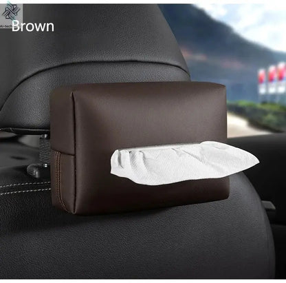 Car Interior Tissue Bag Seat Back Tissue Storage Box Holder Accessories For Tesla Model 3 Model S X Model Y Roadster SpaceX Ai-TechWorld 