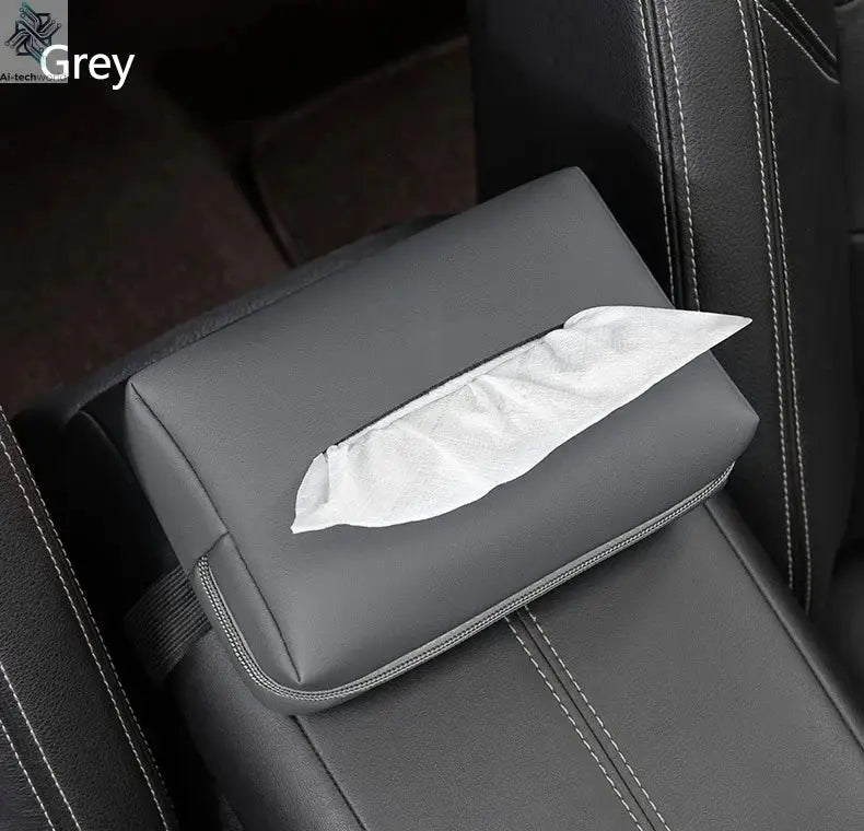 Car Interior Tissue Bag Seat Back Tissue Storage Box Holder Accessories For Tesla Model 3 Model S X Model Y Roadster SpaceX Ai-TechWorld 