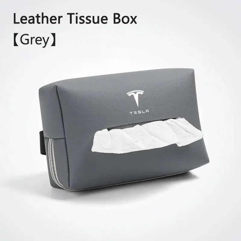 Car Interior Tissue Bag Seat Back Tissue Storage Box Holder Accessories For Tesla Model 3 Model S X Model Y Roadster SpaceX Ai-TechWorld 