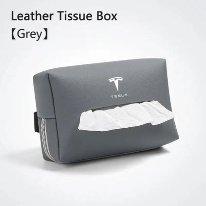 Car Interior Tissue Bag Seat Back Tissue Storage Box Holder Accessories For Tesla Model 3 Model S X Model Y Roadster SpaceX Ai-TechWorld 