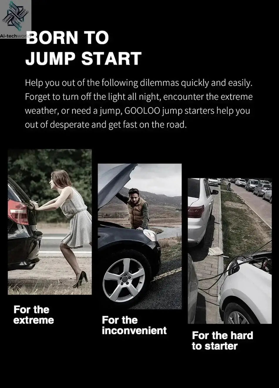 Car Jump Starter 8000A Battery Charger 298000mAh Emergency Power Bank Booster for 12V Gas and Diesel Vehicles Ai-TechWorld 