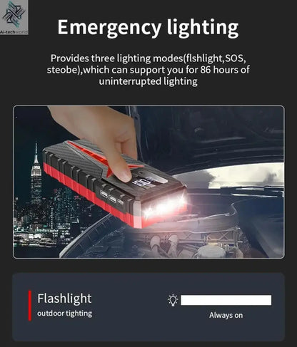 Car Jump Starter 8000A Battery Charger 298000mAh Emergency Power Bank Booster for 12V Gas and Diesel Vehicles Ai-TechWorld 