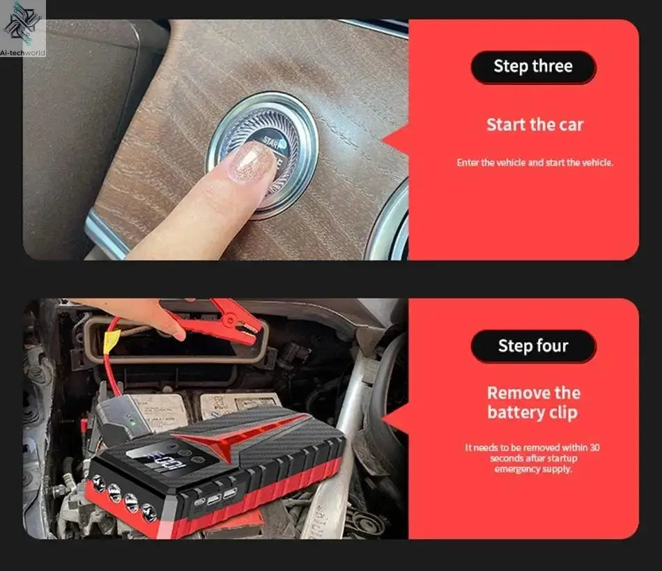 Car Jump Starter 8000A Battery Charger 298000mAh Emergency Power Bank Booster for 12V Gas and Diesel Vehicles Ai-TechWorld 