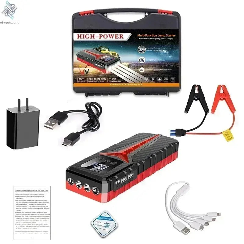 Car Jump Starter 8000A Battery Charger 298000mAh Emergency Power Bank Booster for 12V Gas and Diesel Vehicles Ai-TechWorld 