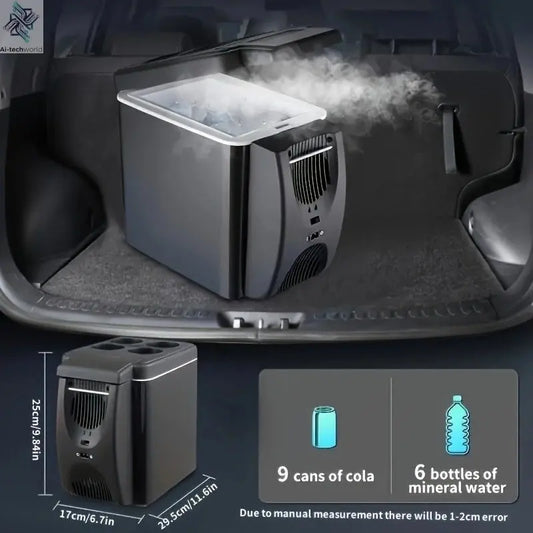 Car Refrigerator Mini Fridge Portable Freezer 12V DC Refrigerator Plug In Cooler Refrige 6L Thermoelectric Cooler For Fruits - Ai - TechWorld