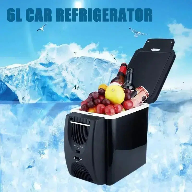 Car Refrigerator Mini Fridge Portable Freezer 12V DC Refrigerator Plug In Cooler Refrige 6L Thermoelectric Cooler For Fruits - Ai - TechWorld