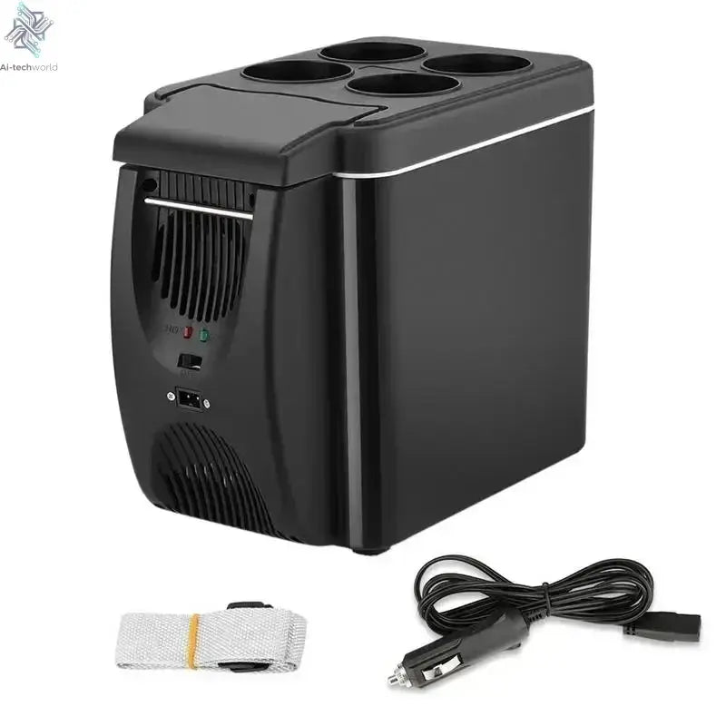 Car Refrigerator Mini Fridge Portable Freezer 12V DC Refrigerator Plug In Cooler Refrige 6L Thermoelectric Cooler For Fruits - Ai - TechWorld