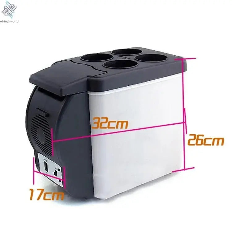 Car Refrigerator Mini Fridge Portable Freezer 12V DC Refrigerator Plug In Cooler Refrige 6L Thermoelectric Cooler For Fruits - Ai - TechWorld