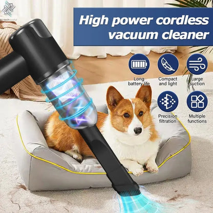 Car and home dual-purpose cordless vacuum cleaner, 3-in-1 rechargeable powerful handheld vacuum cleaner, 2000*2 battery Ai-TechWorld 