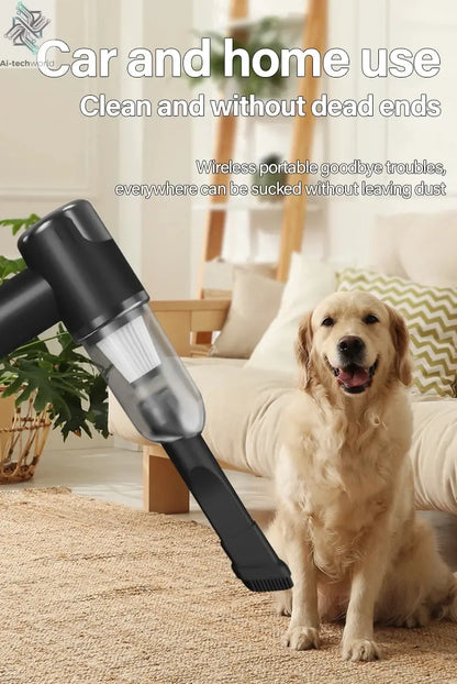 Car and home dual-purpose cordless vacuum cleaner, 3-in-1 rechargeable powerful handheld vacuum cleaner, 2000*2 battery Ai-TechWorld 