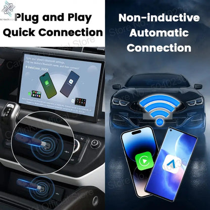 CarlinKit 5.0 Mini Ultra Wireless Adapter Wireless CarPlay Android Auto For OEM Car Plug and Play WiFi Bluetooth Auto Connection Ai-TechWorld 