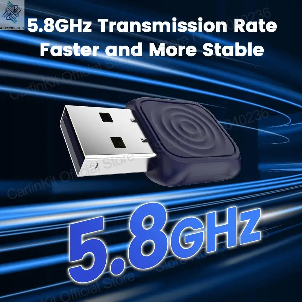 CarlinKit 5.0 Mini Ultra Wireless Adapter Wireless CarPlay Android Auto For OEM Car Plug and Play WiFi Bluetooth Auto Connection Ai-TechWorld 