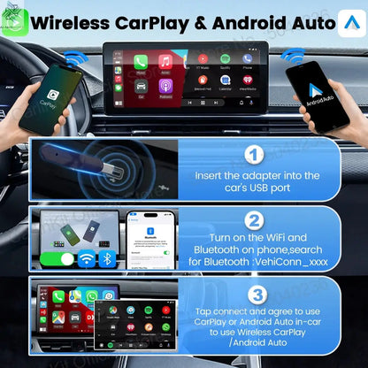 CarlinKit 5.0 Mini Ultra Wireless Adapter Wireless CarPlay Android Auto For OEM Car Plug and Play WiFi Bluetooth Auto Connection Ai-TechWorld 