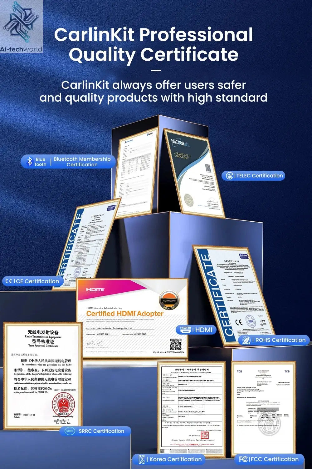 CarlinKit 5.0 Mini Ultra Wireless Adapter Wireless CarPlay Android Auto For OEM Car Plug and Play WiFi Bluetooth Auto Connection Ai-TechWorld 