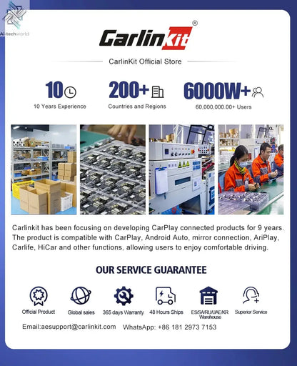 CarlinKit 5.0 Mini Ultra Wireless Adapter Wireless CarPlay Android Auto For OEM Car Plug and Play WiFi Bluetooth Auto Connection Ai-TechWorld 